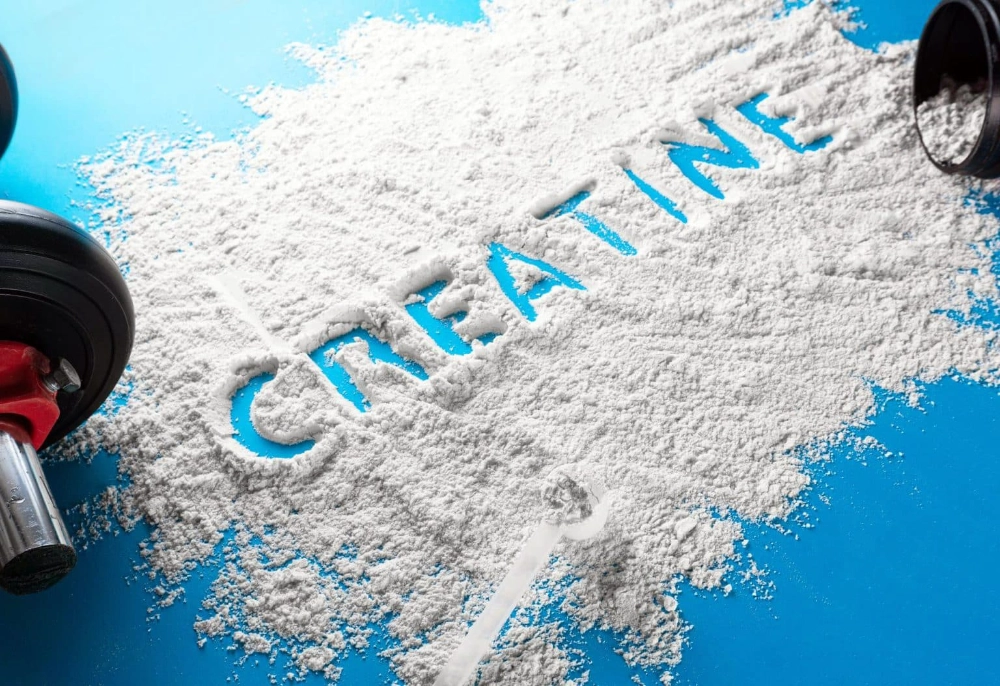 Creatine powder in a shake