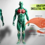 A comprehensive anatomical overview of the major skeletal muscles in the human body, highlighting key muscle groups involved in movement and strength training.