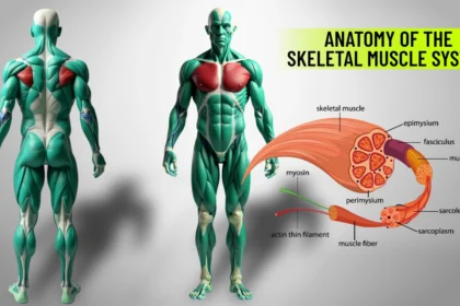A comprehensive anatomical overview of the major skeletal muscles in the human body, highlighting key muscle groups involved in movement and strength training.