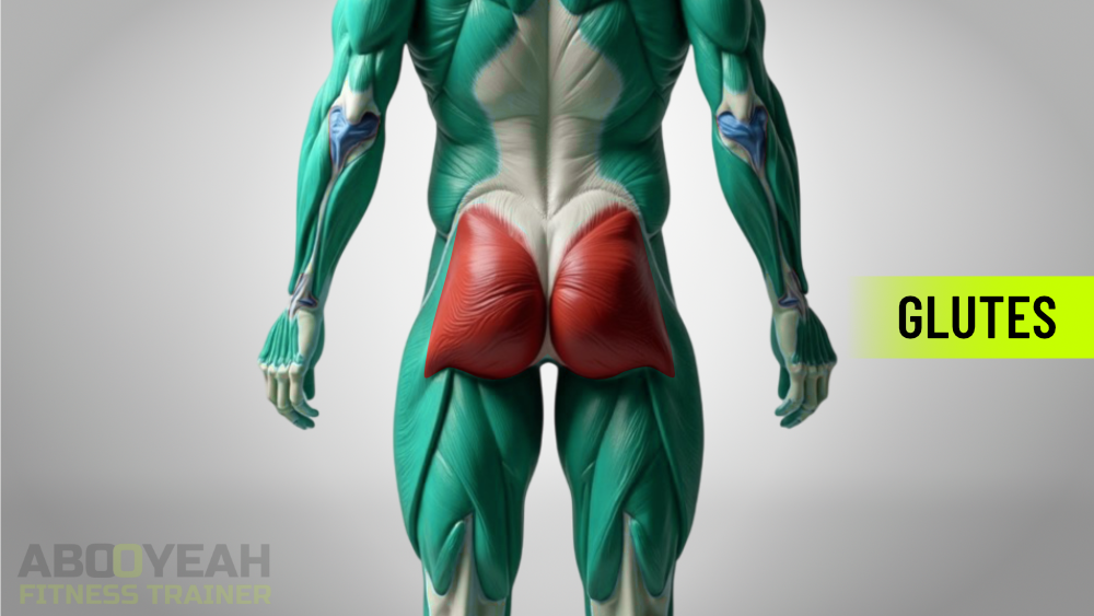 Anatomical illustration highlighting the gluteal muscles: gluteus maximus, medius, and minimus.