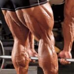 Bodybuilder doing a Hamstring Exercise