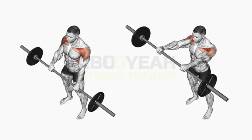 Barbell front raises demonstration