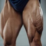 Ripped Quads of a bodybuilder