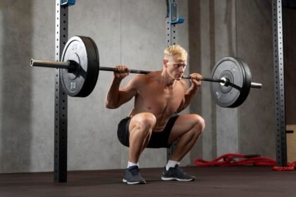 Barbell Back Squat demonstration by an athlete
