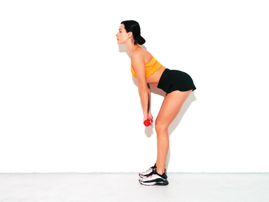 straight legged dumlbell deadlift
