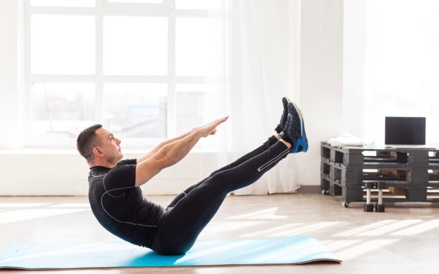 Man doing V-Ups Exercise
