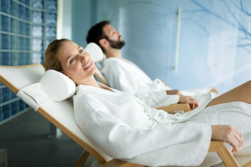 beautiful couple spending time relaxing