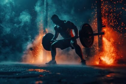 Photo showcasing a concept of Super-Sets gym workout intensity