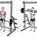 Smith Machine Upright Row Demonstration. Shoulder Workout