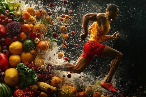 Sports scientist demonstrating balanced macronutrients for performance nutrition