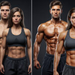 Before and after concept of a beginner starting a 12 weeks transformation program in Dubai.